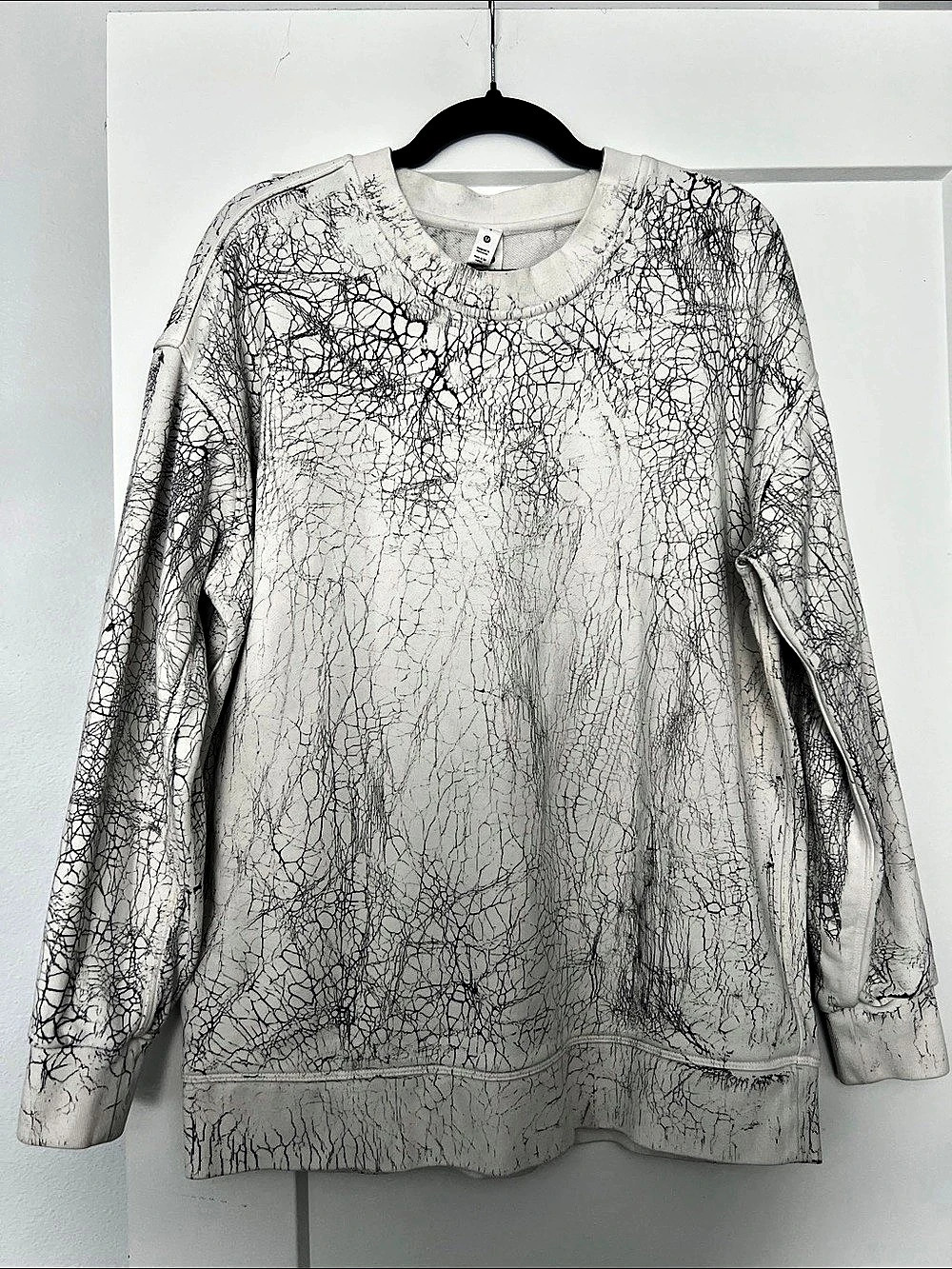 lululemon Perfectly Oversized Crew *Logo Crackle Print Sweatshirt, 4